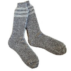 Cozy Winter Warm Wool and Angora Socks, Made with Merino Wool and Angora Yarn Twist with Stripes