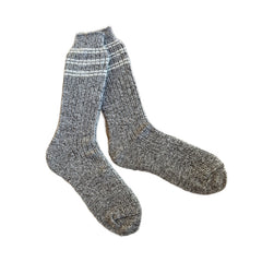 Cozy Winter Warm Wool and Angora Socks, Made with Merino Wool and Angora Yarn Twist with Stripes