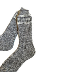 Cozy Winter Warm Wool and Angora Socks, Made with Merino Wool and Angora Yarn Twist with Stripes