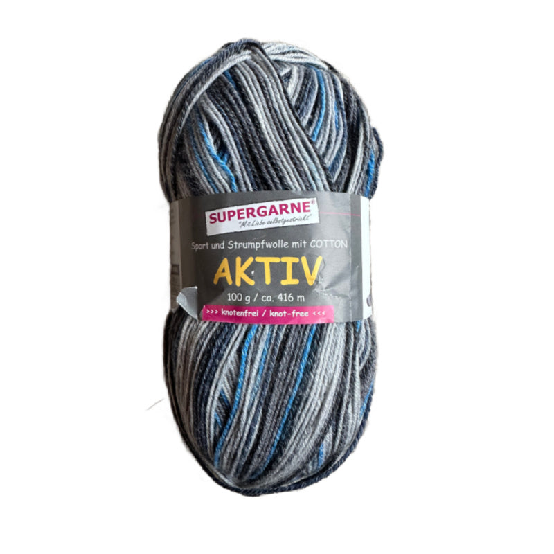 Aktiv Cotton/Wool Sock Yarn, 1 Skein