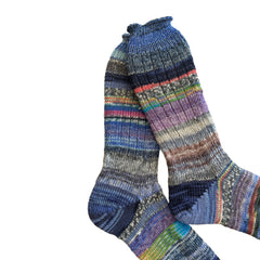 Scrappy Colorful Wool Socks, Gift Socks Women, Wool Socks Women, Thick Wool Socks, Colorful Wool Socks, Winter Socks, Handknit