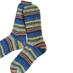 Men's Striped Wool Socks, Thick Wool Socks, Colorful Wool Socks, Winter Socks, Handknit