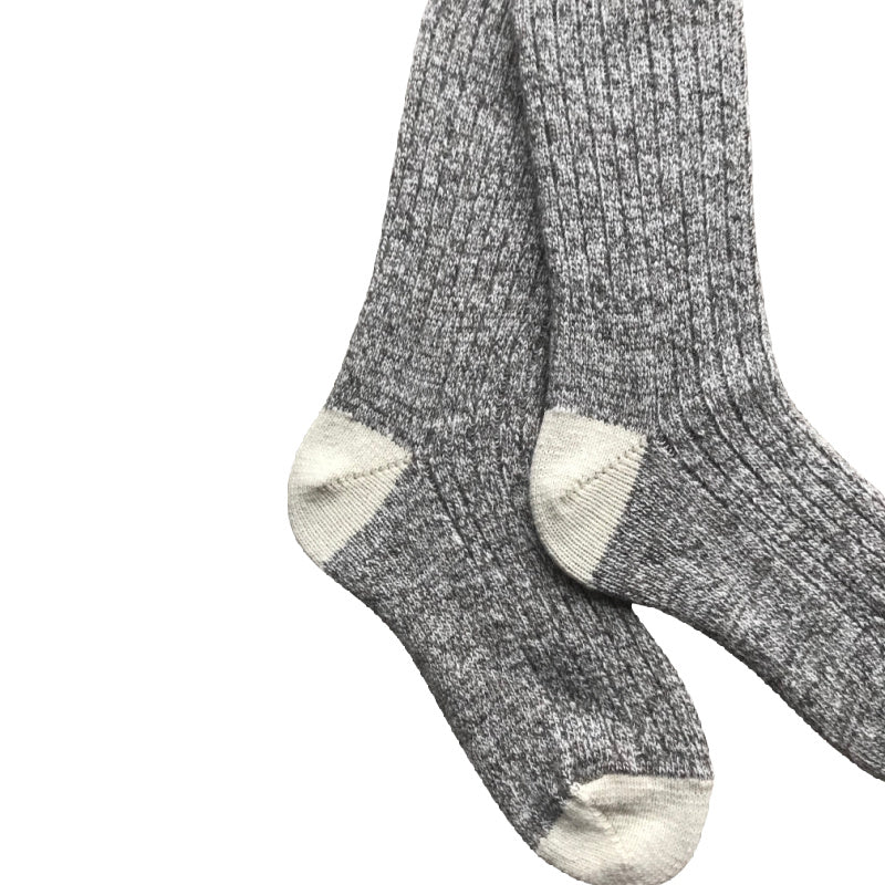 Cozy Winter Warm Wool and Angora Socks, Made with Merino Wool and Angora Yarn Twist with Stripes