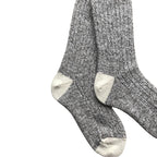 Cozy Winter Warm Wool and Angora Socks, Made with Merino Wool and Angora Yarn Twist with Stripes