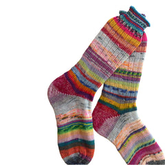 Fun Colorful Scrappy Wool Socks, Homemade Wool Socks