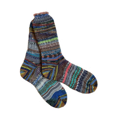 Scrappy Colorful Wool Socks, Thick Wool Socks, Colorful Wool Socks, Handknit