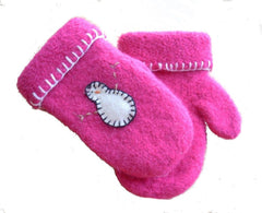 Machine Knit Kid's Felted Wool Mittens, Easy Knitting Patterns