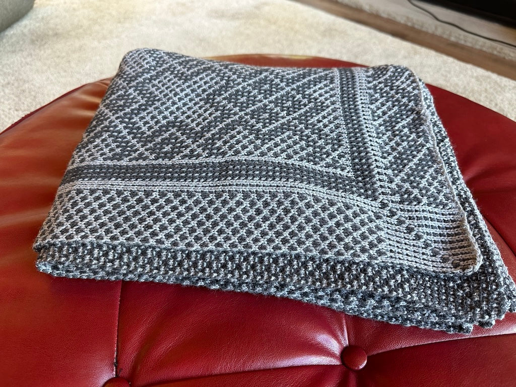 Handmade Knit Throw Blanket, Luxurious Soft Yarn Perfect for Relaxation, Unique Gift Idea for Any Occasion