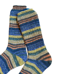 Men's Striped Wool Socks, Thick Wool Socks, Colorful Wool Socks, Winter Socks, Handknit