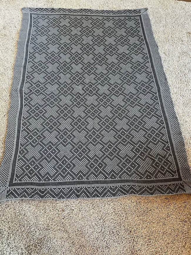 Handmade Knit Throw Blanket, Luxurious Soft Yarn Perfect for Relaxation, Unique Gift Idea for Any Occasion Hover Image