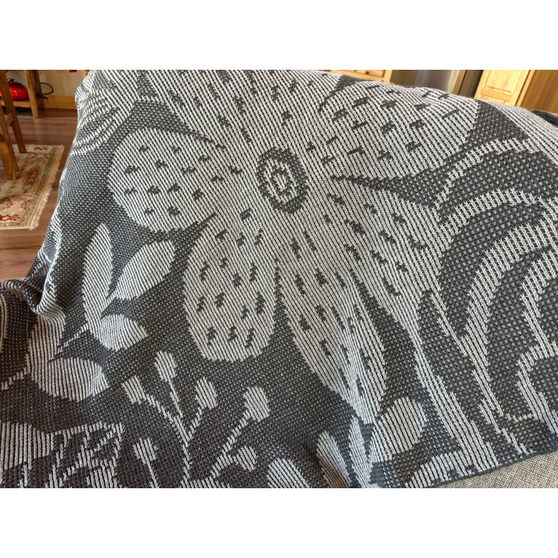 Handmade Knit Throw Blanket, Cozy and Soft Eternity Wrap, Perfect for Snuggling on the Couch – Great Gift for Home Lovers