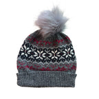 Fairisle Knit Hat, Warm Imported Wool Winter Beanie, Cozy Cold Weather Headwear, Handmade Gift for Him or Her