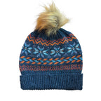 Fairisle Knit Hat, Warm Imported Wool Winter Beanie, Cozy Cold Weather Headwear, Handmade Gift for Him or Her