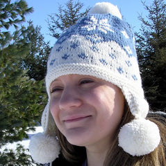 Adult Earflap Hat Knitting Pattern, Stylish Snowflake Knit for Warmth, Great Winter Accessory Gift for Friends and Family