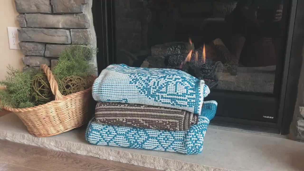 Warm and Cozy Afghan, Knit Throw Blanket, Fireplace Throw, Hand Knit Afghan, Knit Blanket, Chunky Knit Blanket