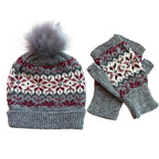 Fairisle Knit Hat, Warm Imported Wool Winter Beanie, Cozy Cold Weather Headwear, Handmade Gift for Him or Her