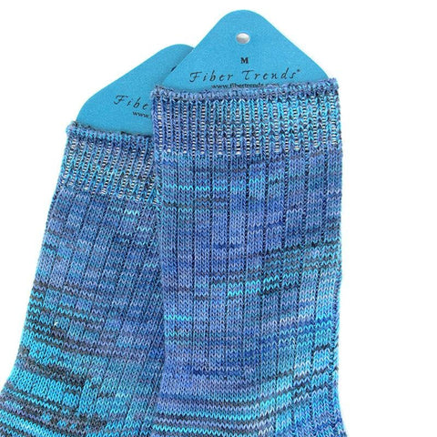 AS2018-8 Handpainted Blue Alpaca Socks//Women's Alpaca Socks