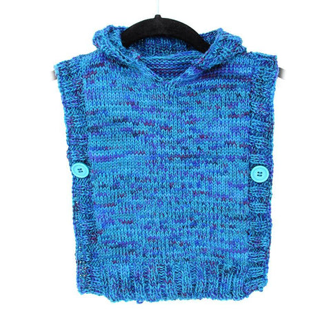 Child's Easy Knit Poncho, Instructions for 4 Sizes, PDF