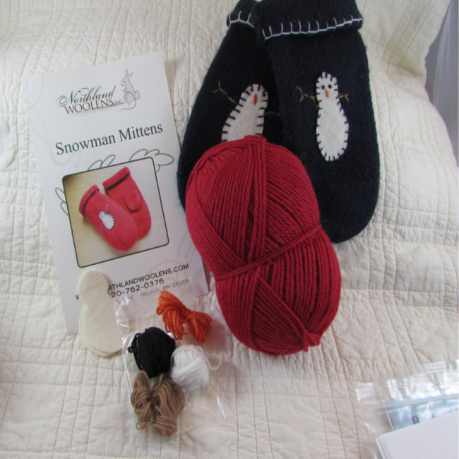 Winter Warm Felted Wool Mitten Kit, Quick and Easy Main Image