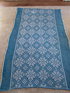 Flower Diamond Knit Afghan or Lap Blanket, Large Size-50" x 80", Free Shipping