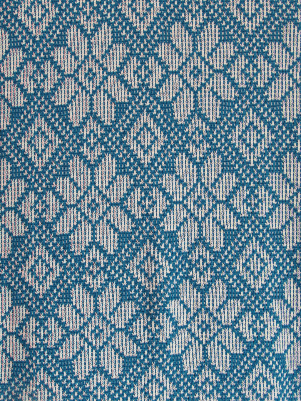 Flower Diamond Knit Afghan or Lap Blanket, Large Size-50" x 80", Free Shipping