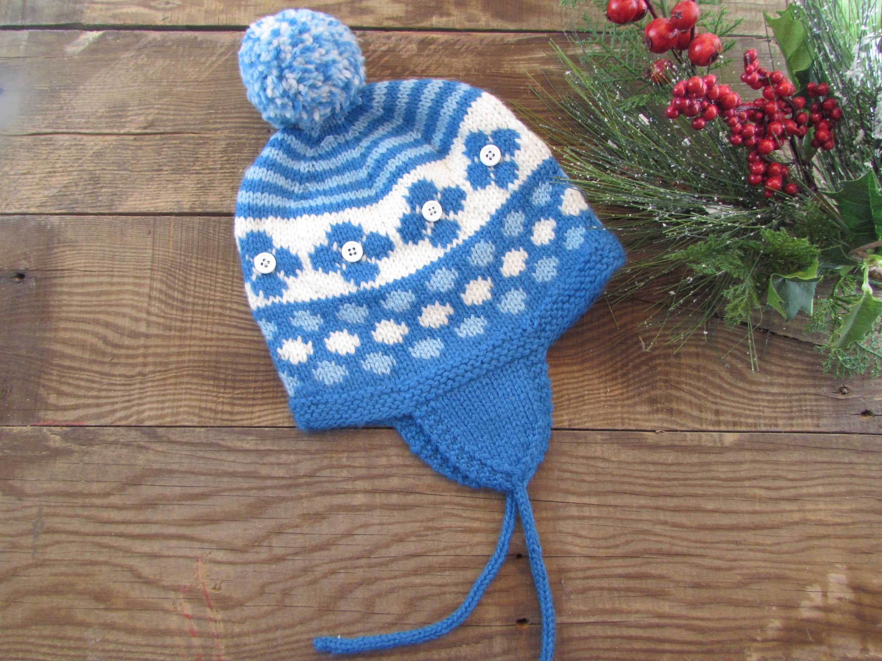 Child's Hat and Mitten Set, Knitting Pattern PDF
