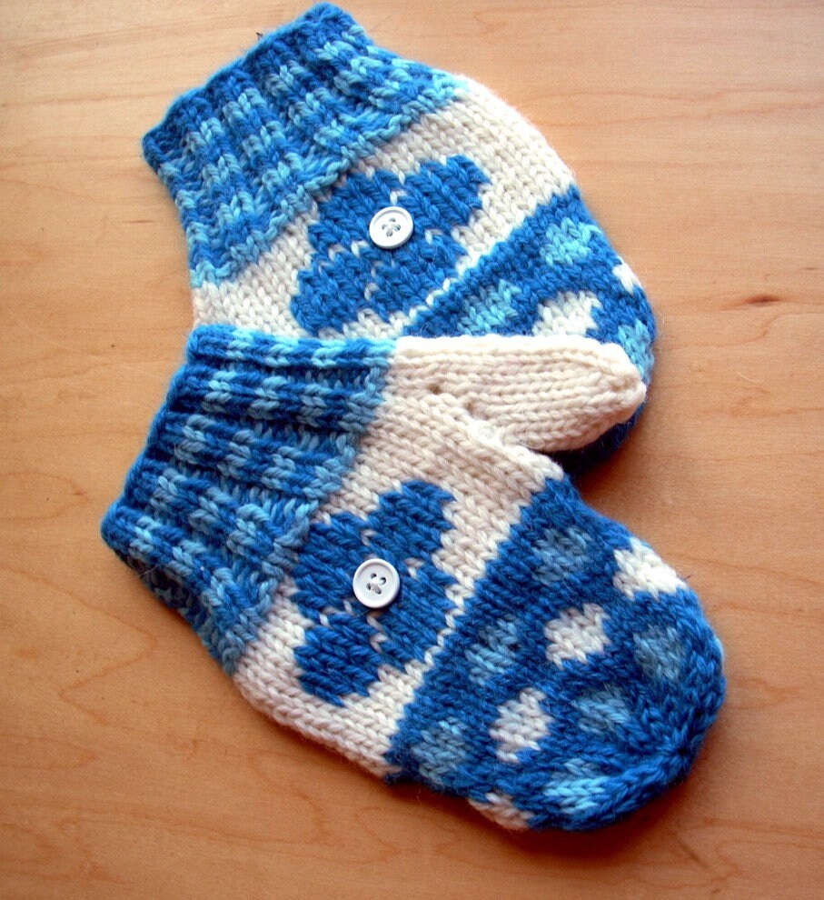 EKP2019-2 Child's Hat and Mitten Set, Easy Knitting Pattern PDF, Quick and Easy Knitting