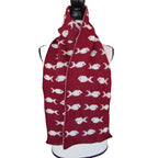 Handmade Knit Scarf, Fishy Fun, Wool and Alpaca Scarf, Hand Knit Scarf, Women Winter Scarf, Handknit Scarf,  Knit Wool Scarf, Handmade Scarf