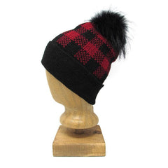 Up North Wool and Alpaca Hat, Handmade with Fur Pompom