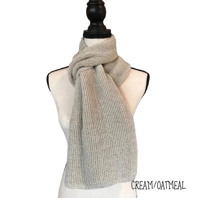 Knitted Scarf, Classic Style Fishermans Rib, Knit Scarf Handmade , Gift for Woman, Knit Scarf Handmade, Alpaca Scarf, Knitted Scarf Hover Image