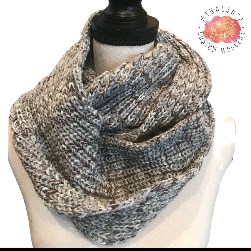 Handknit Chunky Infinity Scarf, Knitted Scarf, Cowl Scarf, Oversized Scarf, Loop Scarf, London Infinity Scarf, Womens Wool Scarf, Winter