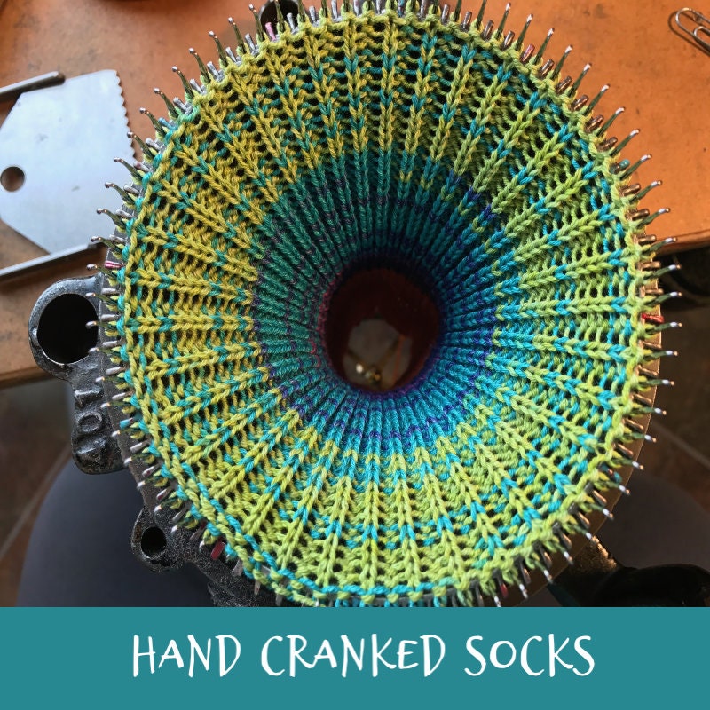 Hand Cranked Socks, Striped Socks, Knit Winter Socks, Soft Warm Socks, Winter Socks, Handmade Socks, Hand Knit Socks, Handmade Womens Socks