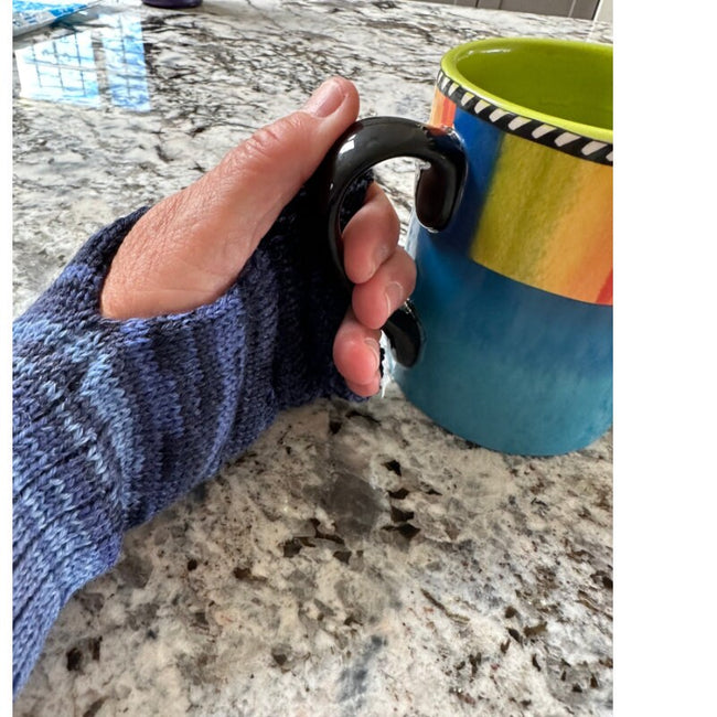 Colorful Wool Texting Gloves, Handmade Warm Knit for Texting on the Go, Ideal Birthday Gift for Women Main Image