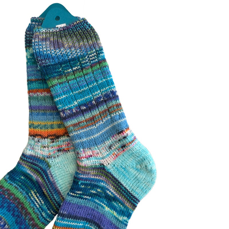 Colorful Scrappy Wool Socks, One of A Kind Sock, Womens Wool Socks, Gift Socks Women, FrankenSock, Thick Wool Socks, Winter Socks, Handknit