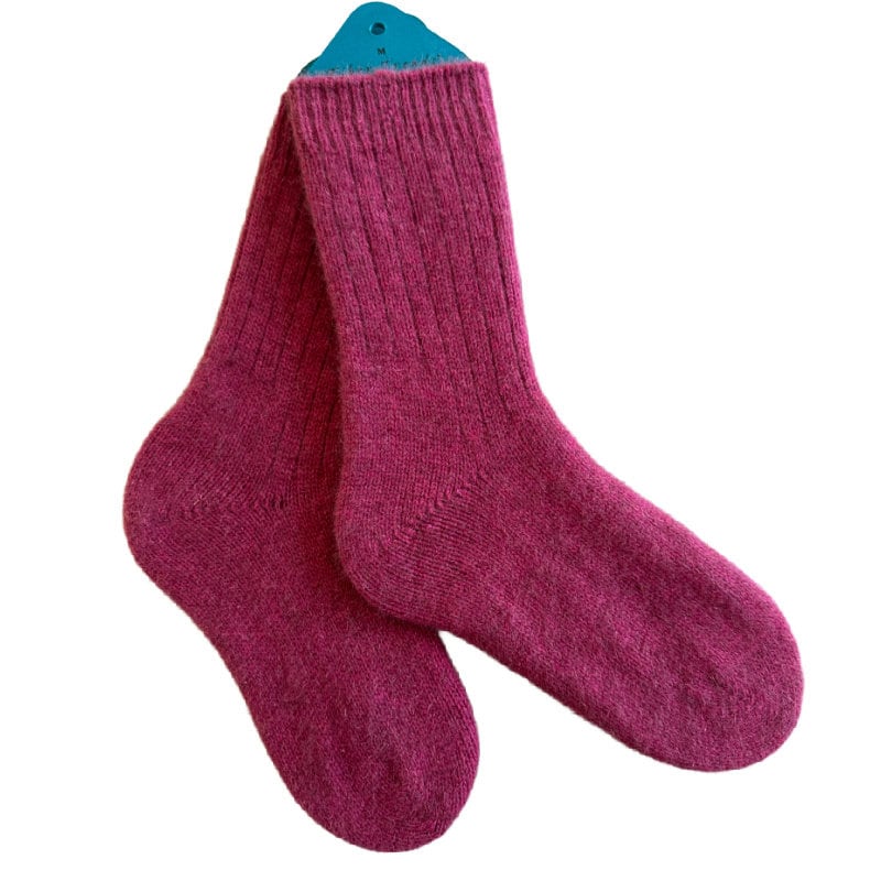 Exotic Fiber Handknit Socks Unique Gifts, Handmade Possum and Merino Wool Socks, Handmade Socks, Winter Wool Socks Men, Womens Alpaca Socks