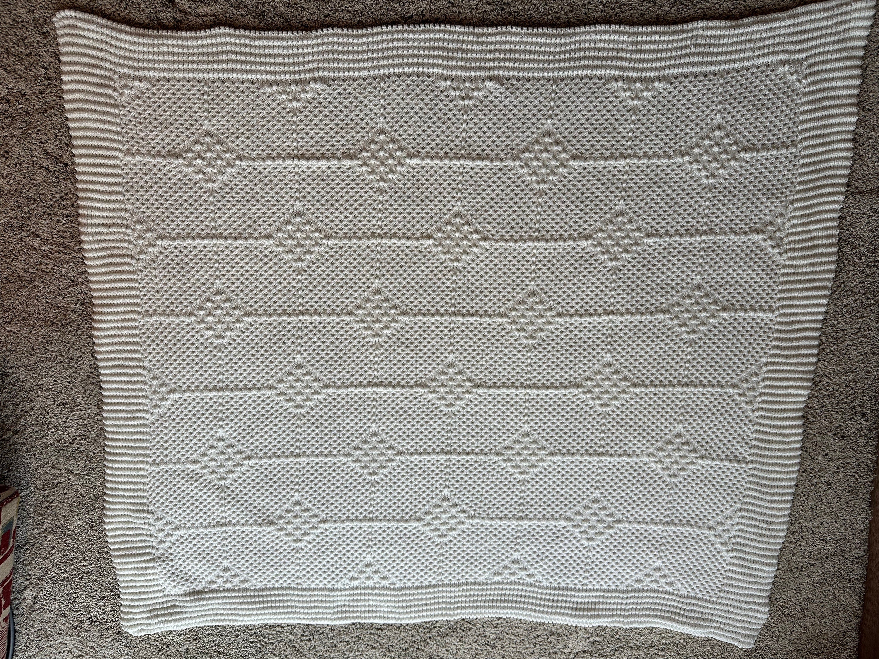 Knit Afghan Handmade, Baby Shower Gift, Handmade Blanket, Throw Blanket, Nursery Accent Wall, Blanket, Chunky Knit Blanket, Swaddle Blanket