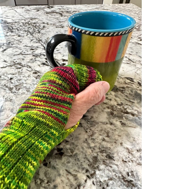 Womens Knit Fingerless Mittens, Handmade Fingerless Gloves Women, Fingerless Wrister, Arm Warmers, Knit Fingerless Glove, Wrist Warmers Hover Image
