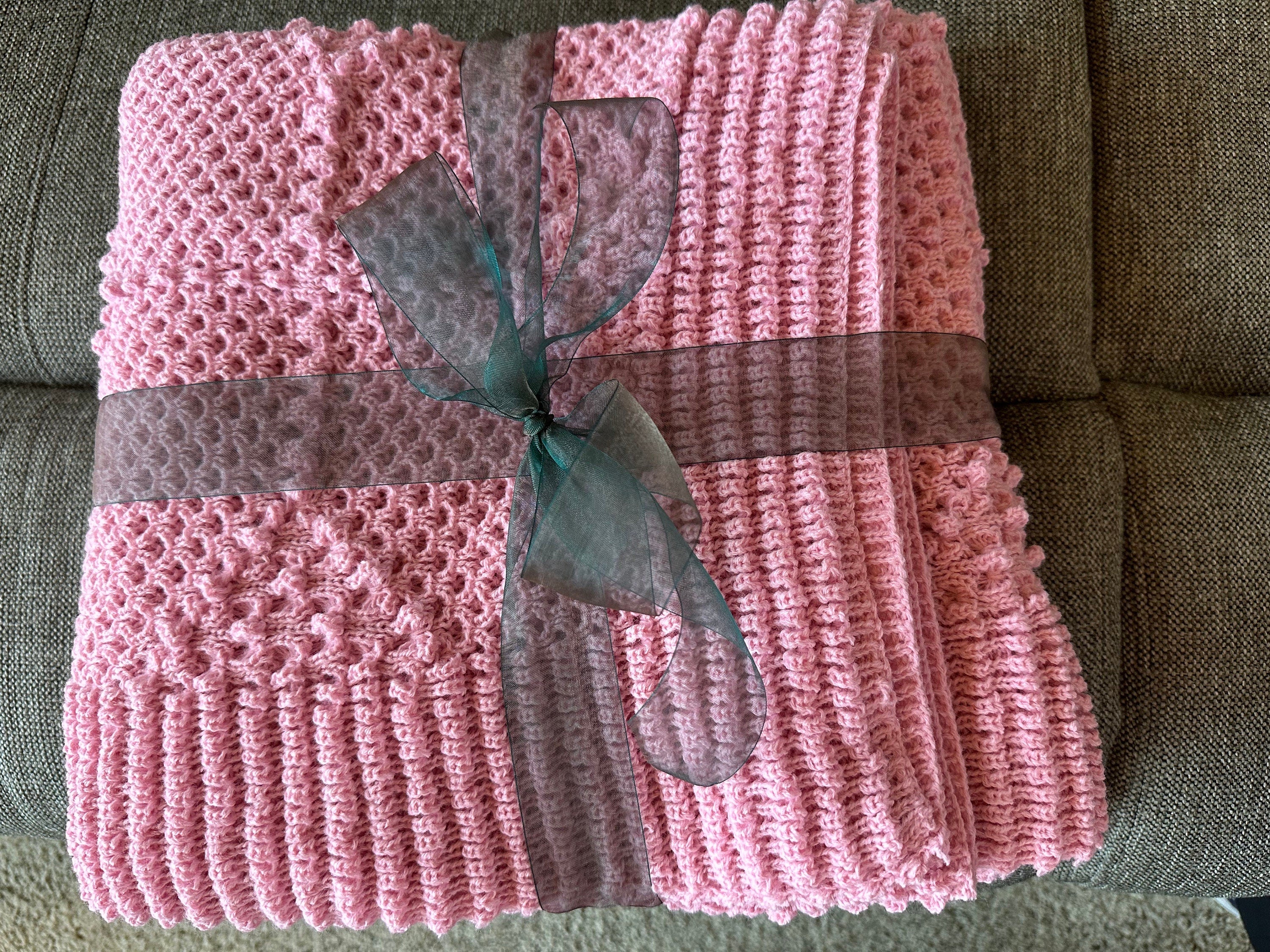 Knit Afghan Handmade, Baby Shower Gift, Handmade Blanket, Throw Blanket, Nursery Accent Wall, Blanket, Chunky Knit Blanket, Swaddle Blanket